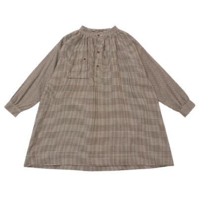 Robe Yew brown check - Sélection Caramel à retrouver sur amaetc.com, concept store eco friendly pour enfants