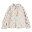 Caramelo - Blusa con estampado de ramo de rosas y coliflor