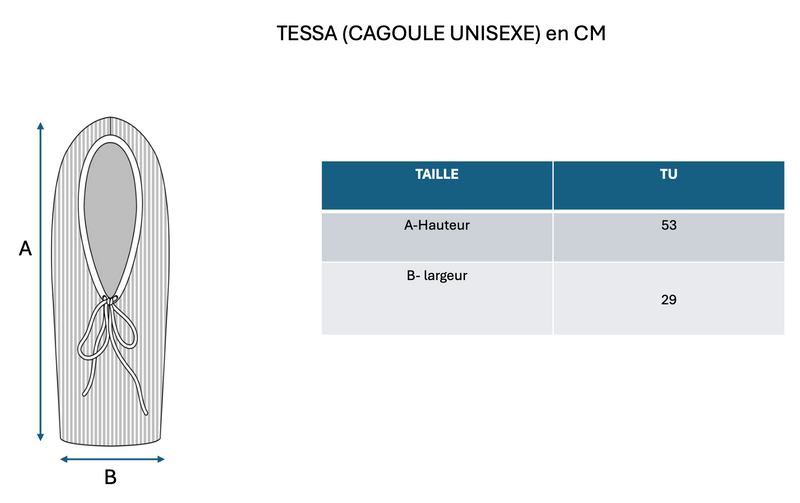 Cagoule Tessa - Creme - 100% Cachemire Oeko-Tex - Mixte