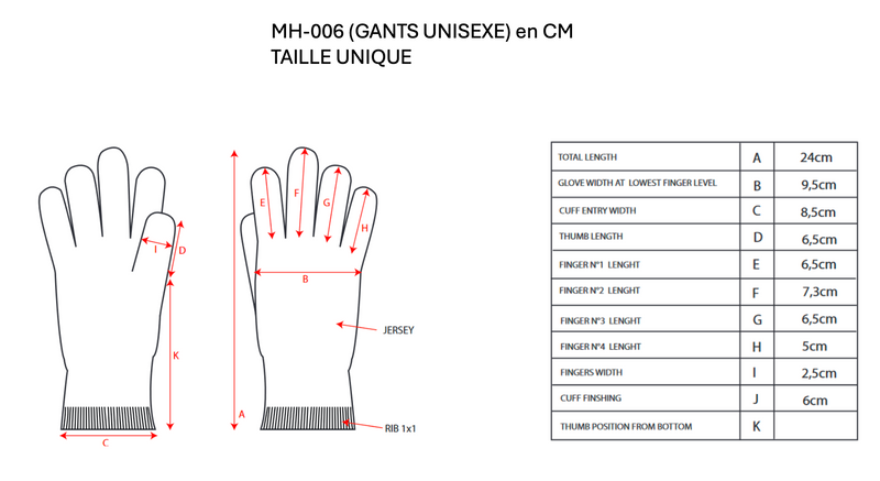 Gants - Gris Perle - 100% Cachemire Oeko-Tex - Mixte