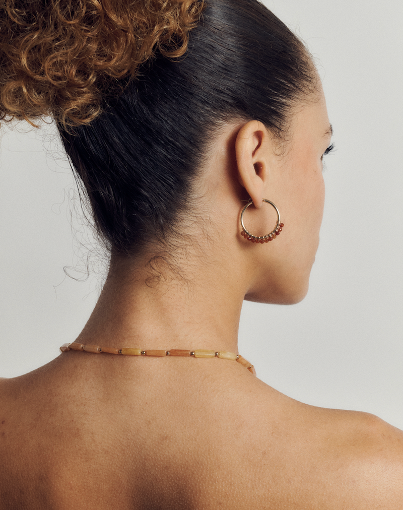 Les Créoles Coben Paula Grenat Orange