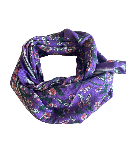 Foulard Adulte Dehli Violette 100 Cm