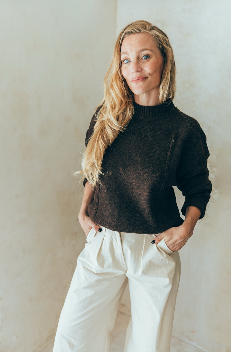 Pull D'Allaitement Marron Assia - Femme