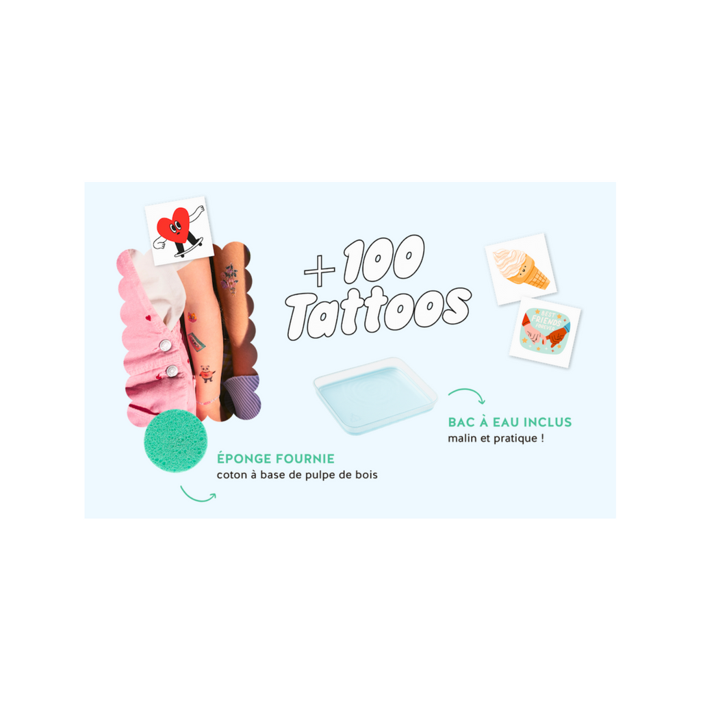 Caja de fiesta de 100 tatuajes - La Petite Epicerie