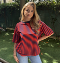 Tomy Tee Shirt - Red/Navy