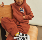 La Surf Organic Cotton Hoodie - Rust - Boy