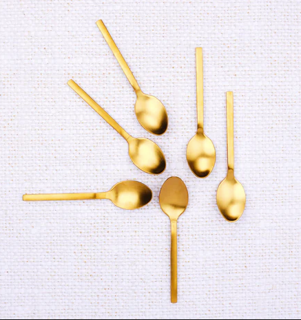Emund - 6 Petites Cuillères - Gold