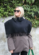 Beck Sondergaard - Accesorio poncho de cristal macizo - Negro