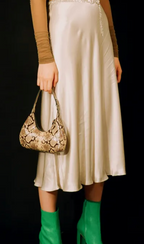Sac Baby Amber Mocha Cuir Imprimé Serpent