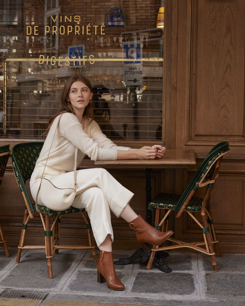 Bottines À Talon Giada - Cognac - Femme