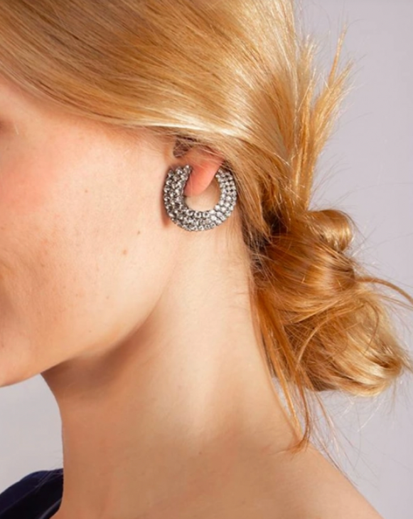 Helene Zubeldia - Earrings Clips Twist - Silver - Woman