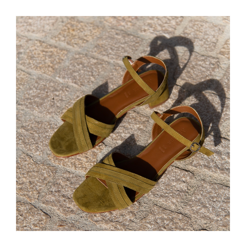 Apolina - Sandalias de tacón Claire - Verde