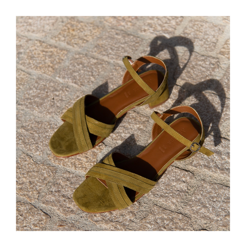 Heeled Sandal - Claire - Olive