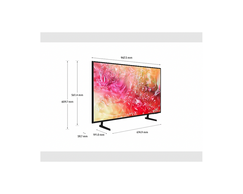 Samsung Crystal UHD 4K 2024 TV - 43" - Black 
