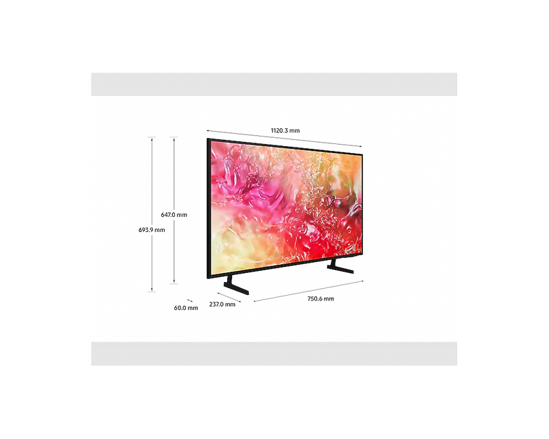 Televisor Crystal UHD 4K 2024 - Samsung - 50" - DU7172 - Negro