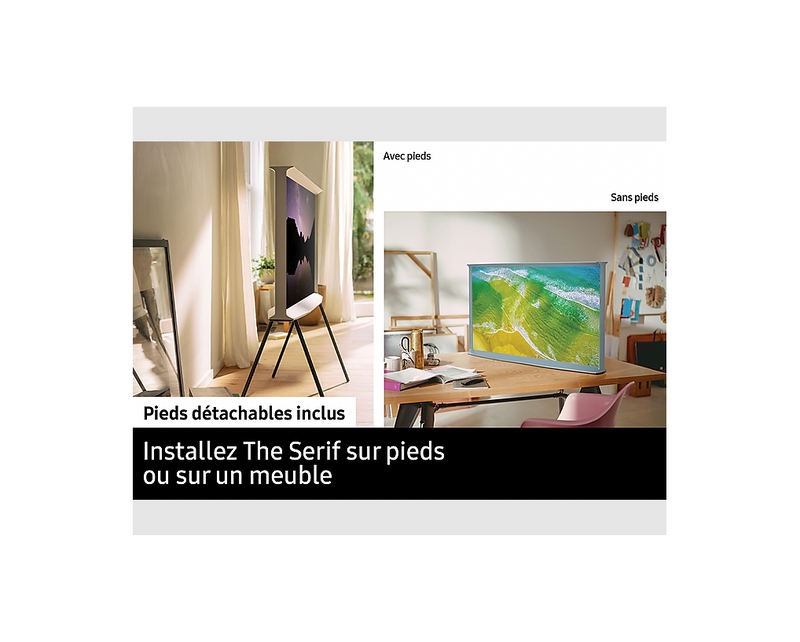 Televisor The Serif QLED 2023 - Samsung - 55" - Blanco