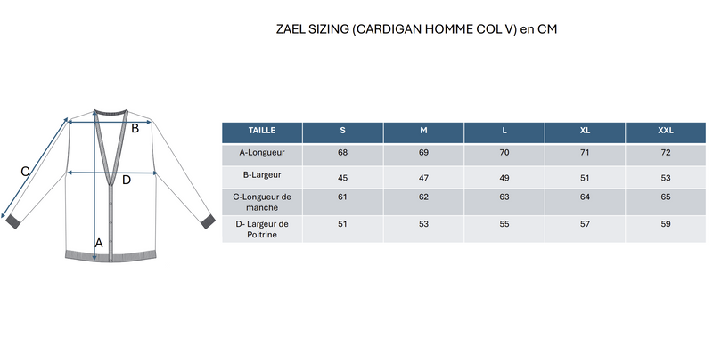 Cárdigan Zael Cuello en V - Gris Perla - 100% Cachemira Oeko-Tex - Hombre