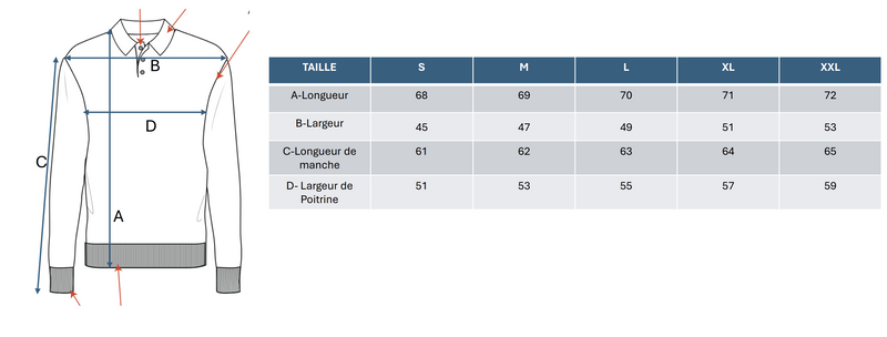 Pull Col Polo Zidane - Bleu Marine