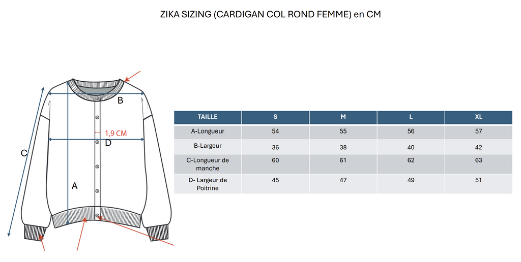 Cárdigan de cuello redondo Zika - Azul marino