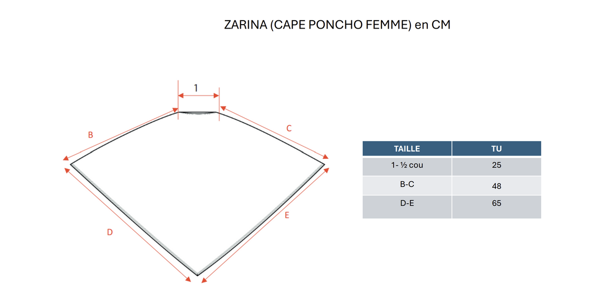 Zarina Poncho Cape - Navy Blue