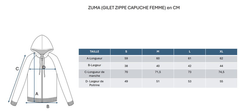 Chaleco con capucha y cremallera Zuma - Gris perla - 100% Cachemira Oeko-Tex - Mujer