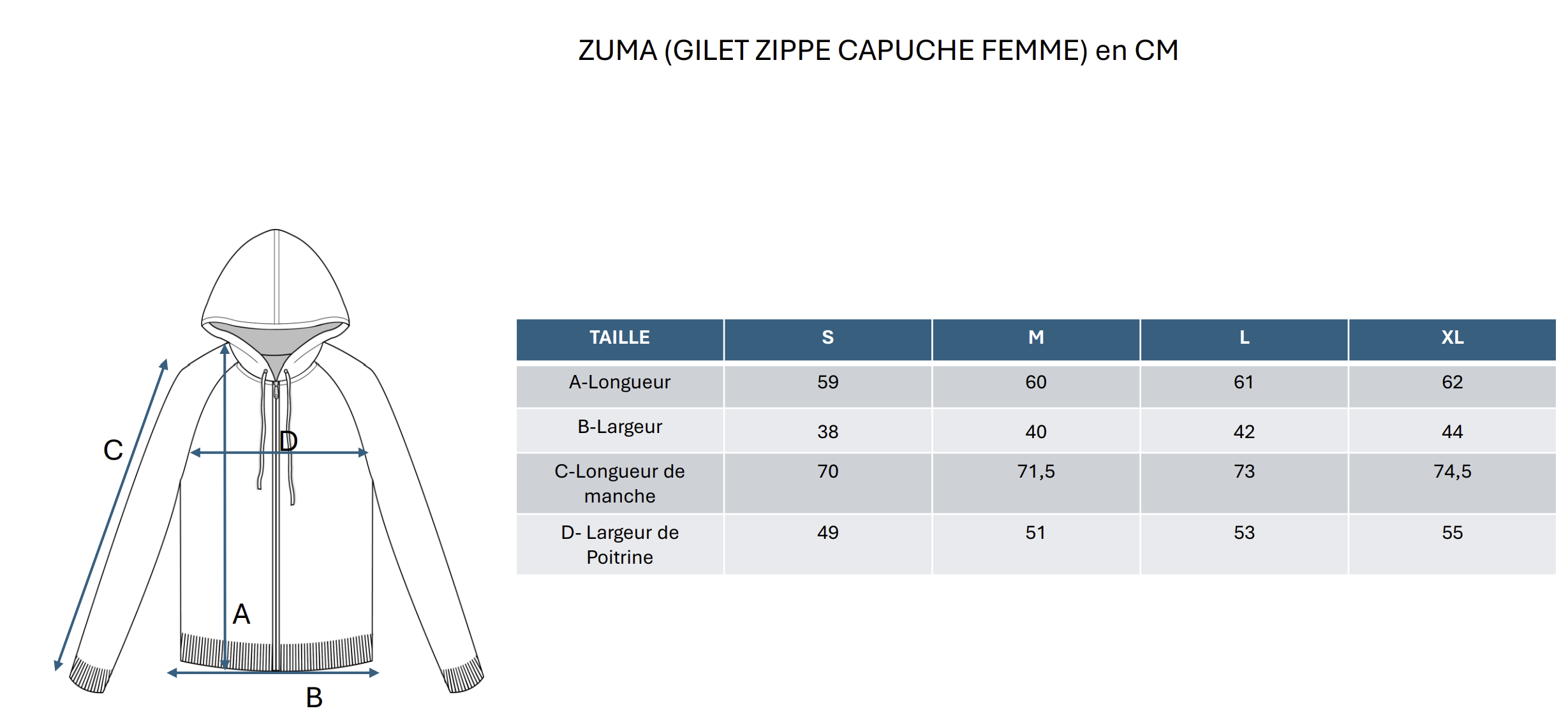 Sudadera con Cremallera y Capucha Zuma - Negro