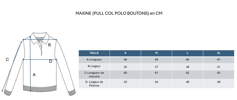 Pull Col Polo Boutons Maxine - Noir - 100% Cachemire Oeko-Tex - Femme