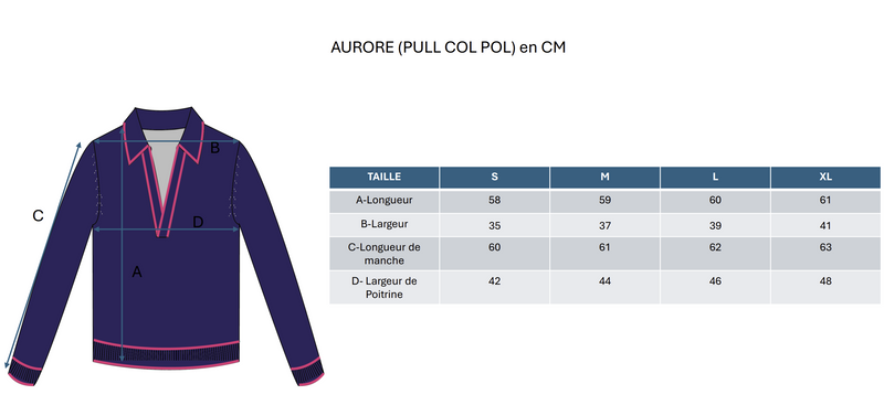 Pull Col Polo Aurore - Noir - 100% Cachemire Oeko-Tex - Femme