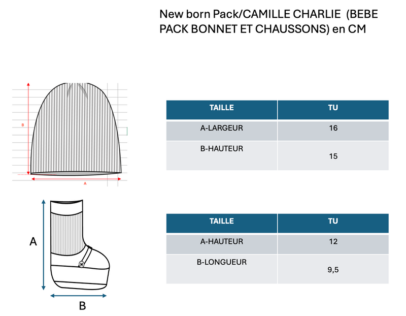 Pack Camille Charlie - Bonnet Et Chaussons - Blanc - 100% Cachemire Oeko-Tex - Bébé