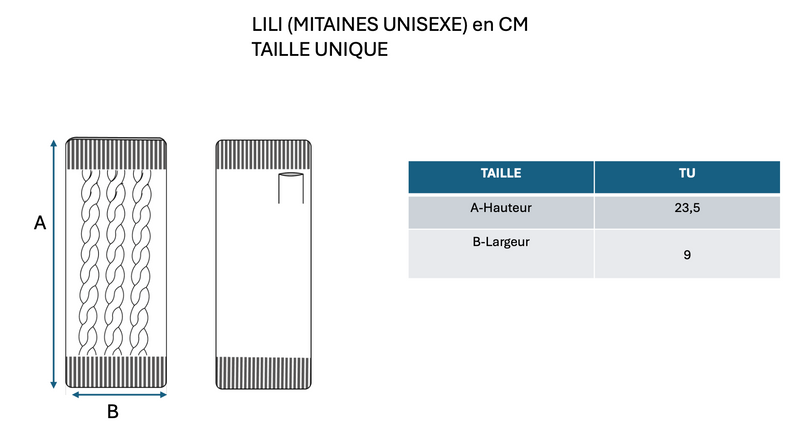 Manoplas Lili - Gris - 100% Cachemira Oeko-Tex - Mixto