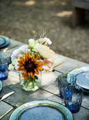 Lot De 3 Assiettes Plates En Grès - Laguna - Bleu Gris