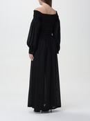 Max Mara - Robe Longue Manu En Laine Épaules Dénudées - Noir - Femme