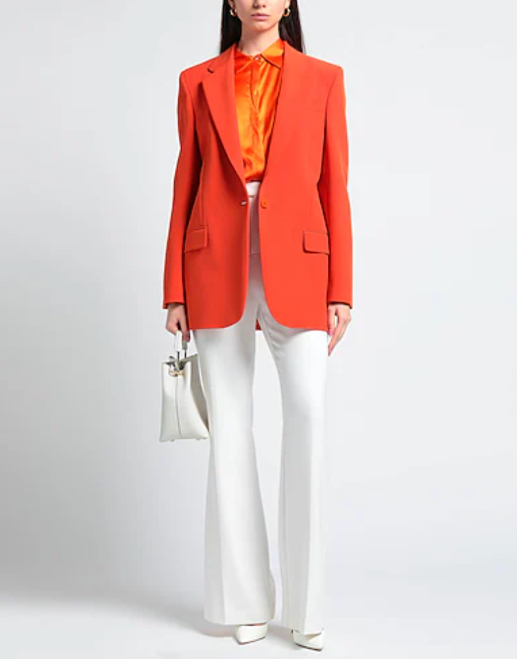 Twill Tailoring Jacket - Tangerine - Women
