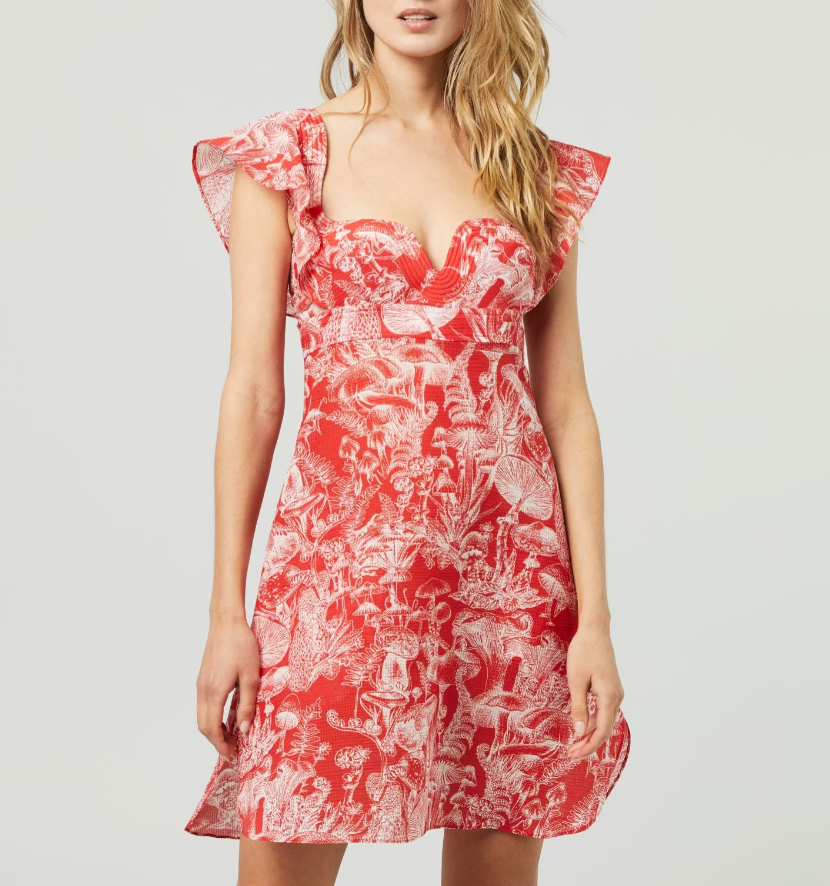 Dress Fungi Forest Se/Co Organ - Lava Red - Femme