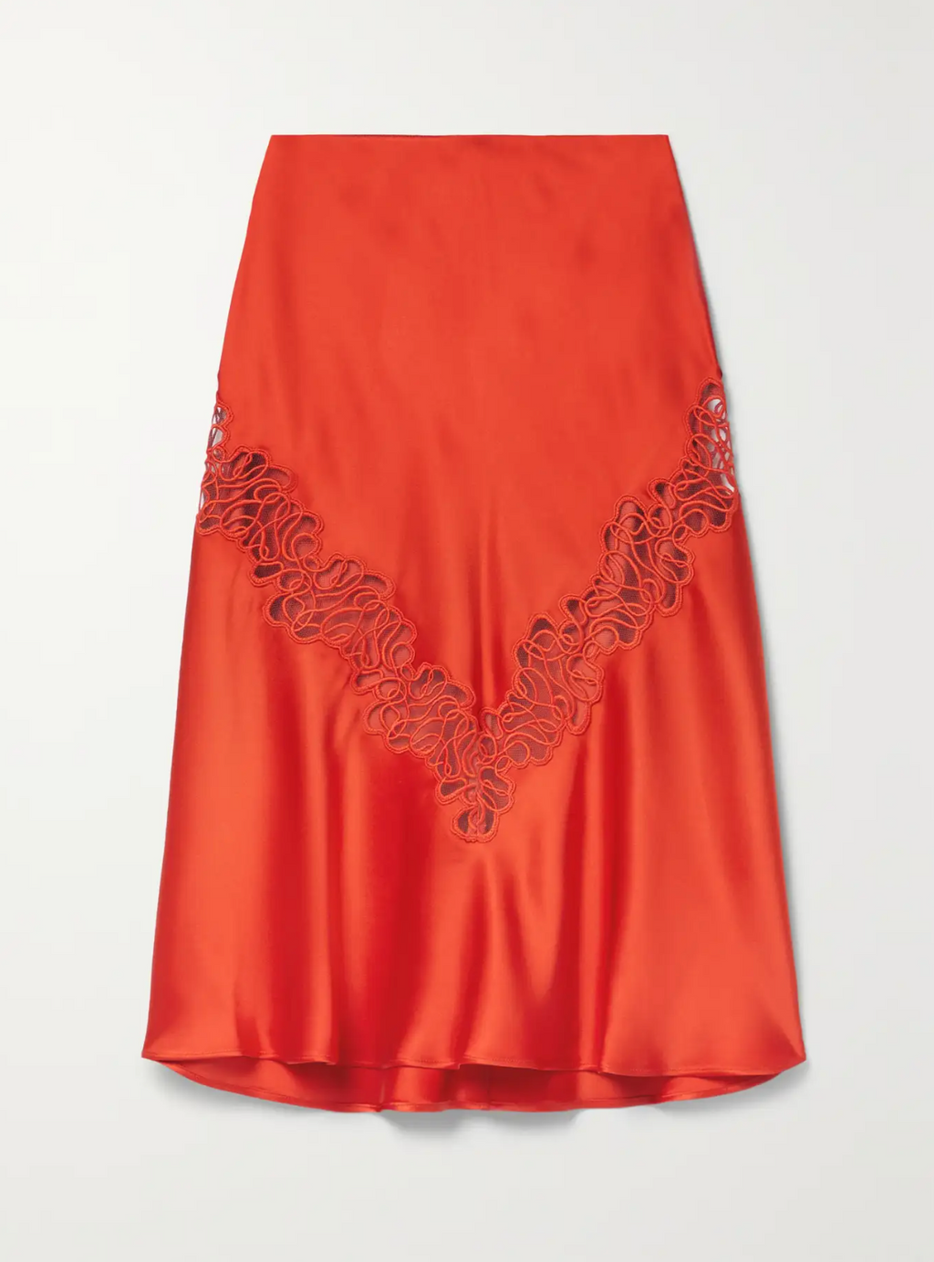 Falda slip de encaje - Rojo escarlata - Mujer