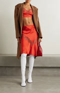 Falda slip de encaje - Rojo escarlata - Mujer