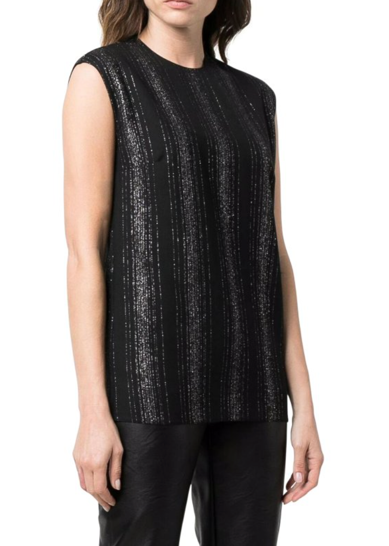 Top Sleeveless Crew - Black - Mujer