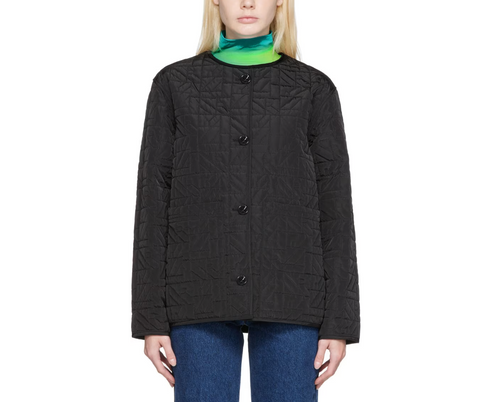 Chaqueta acolchada recta - Negro - Mujer