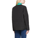 Straight Quilted Jacket - Black - Women