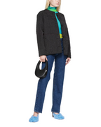Straight Quilted Jacket - Black - Women