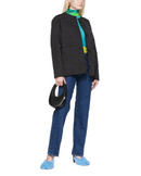 Straight Quilted Jacket - Black - Women