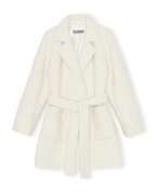 Ganni - Wrap Coat - Egret - Women