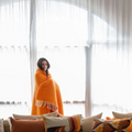 Soft Wool Throw - Couffin - Mandarin