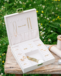 Anne beige linen jewellery box