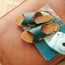 Les Bagatelles - Sandales Sibella - Green Croco