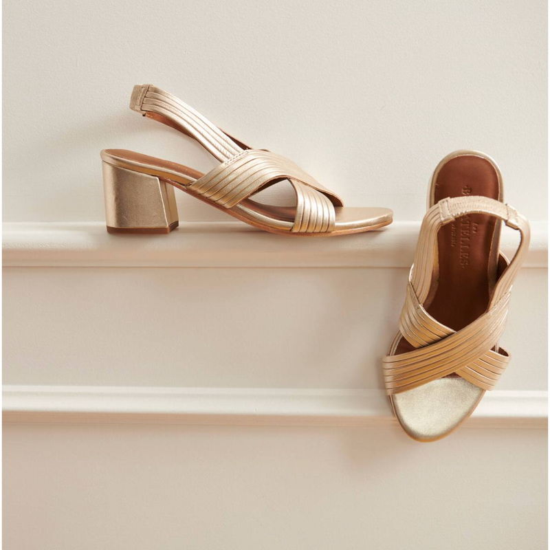 Isi Heeled Sandals - Gold