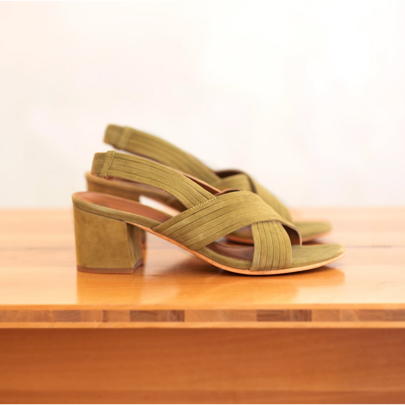 Sandalias de tacón Isi - Oliva