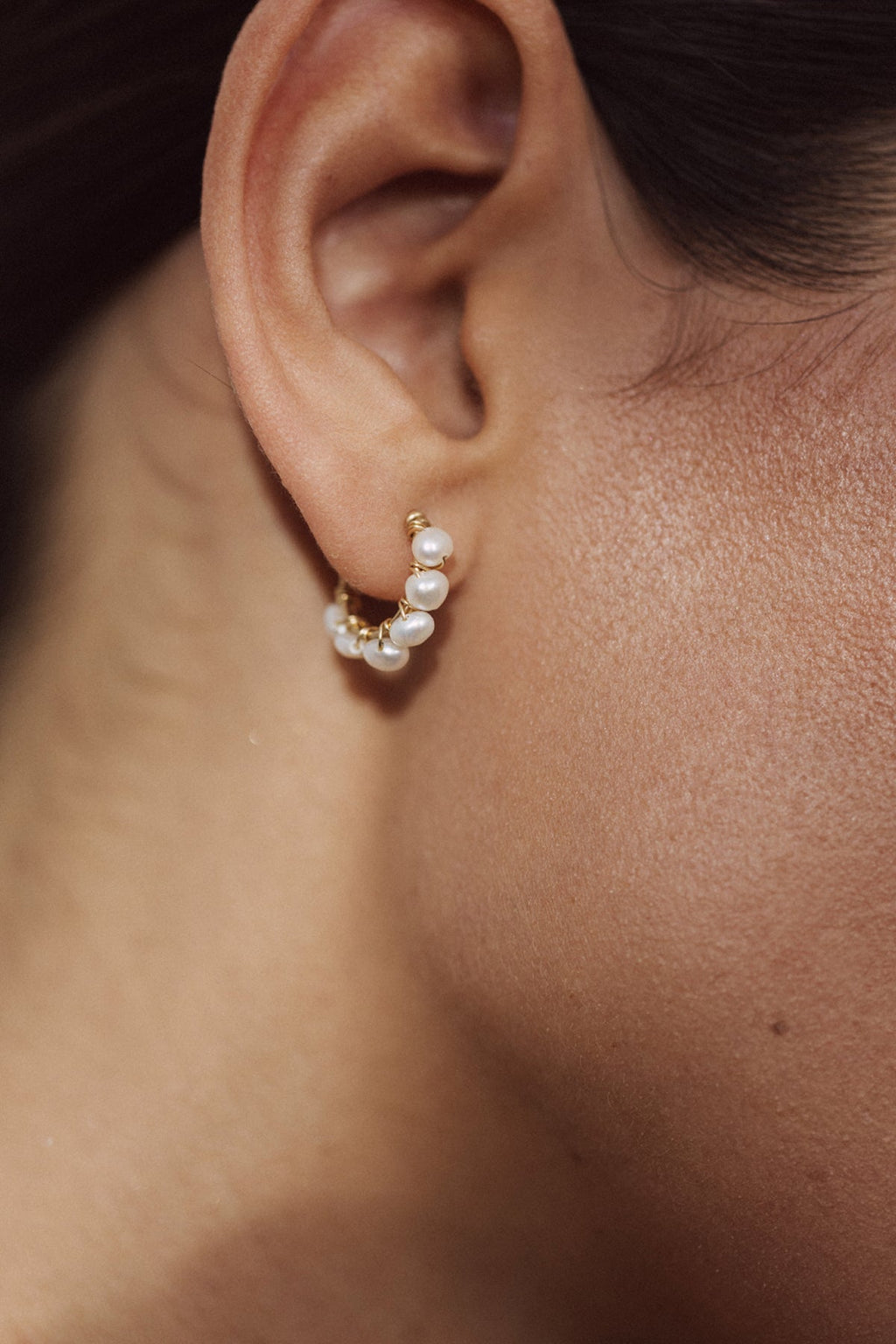 Petites Créoles Bouton - Perles De Culture
