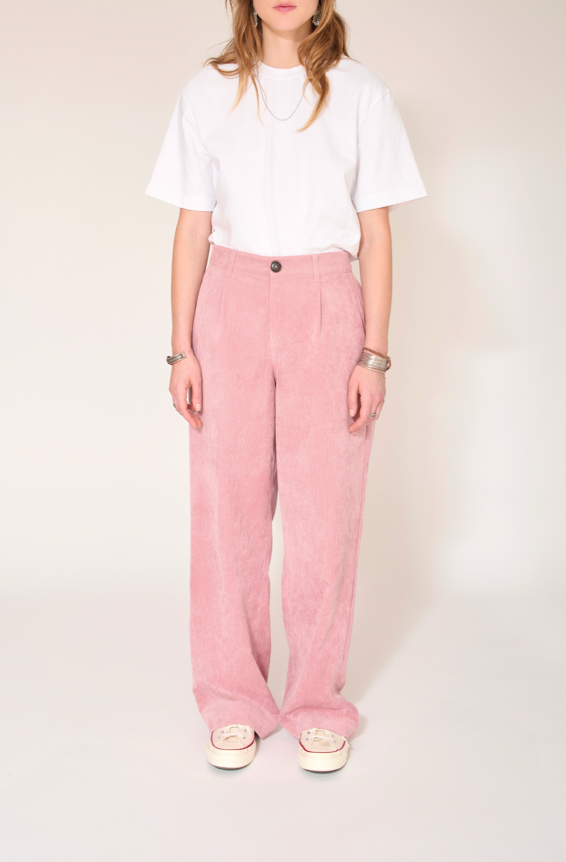 Plum Sweety Cord Vl Trousers - Blush