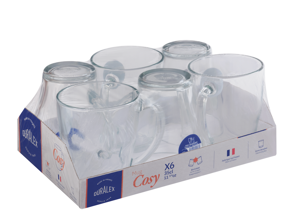 Pack De 6 Mugs Cosy - Transparent - 35Cl